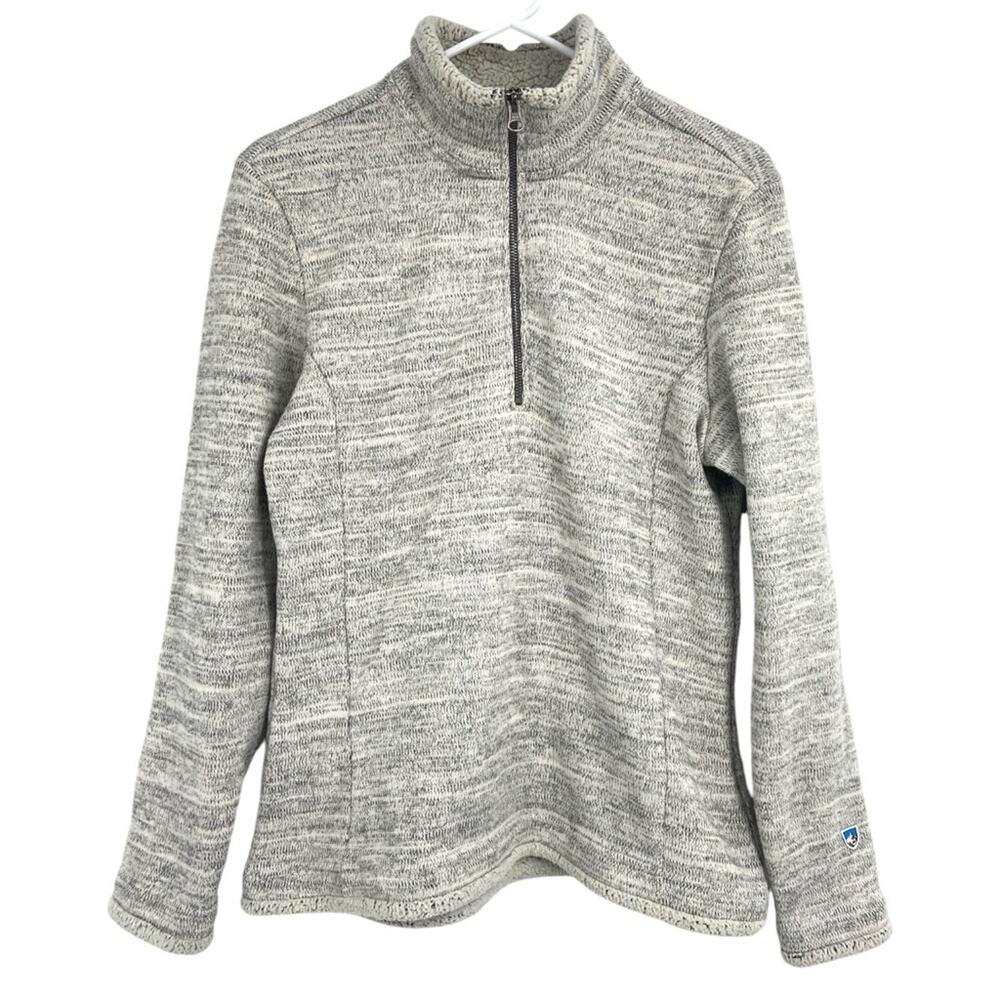 Kuhl Alska Half Zip Sweater Pullover‎ Gray Womens Large